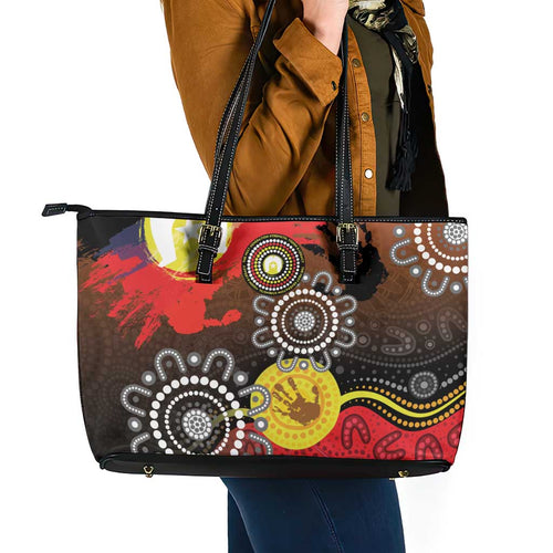 NAIDOC 2025 The Next Generation Leather Tote Bag Aboriginal-Islanders Inspired Story