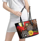 NAIDOC 2025 The Next Generation Leather Tote Bag Aboriginal-Islanders Inspired Story