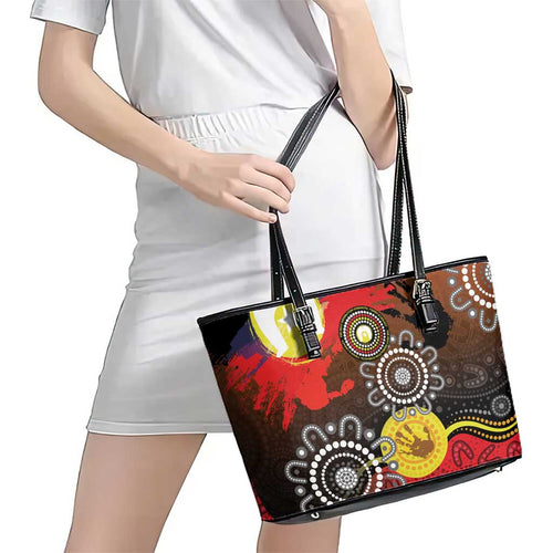 NAIDOC 2025 The Next Generation Leather Tote Bag Aboriginal-Islanders Inspired Story
