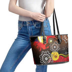 NAIDOC 2025 The Next Generation Leather Tote Bag Aboriginal-Islanders Inspired Story