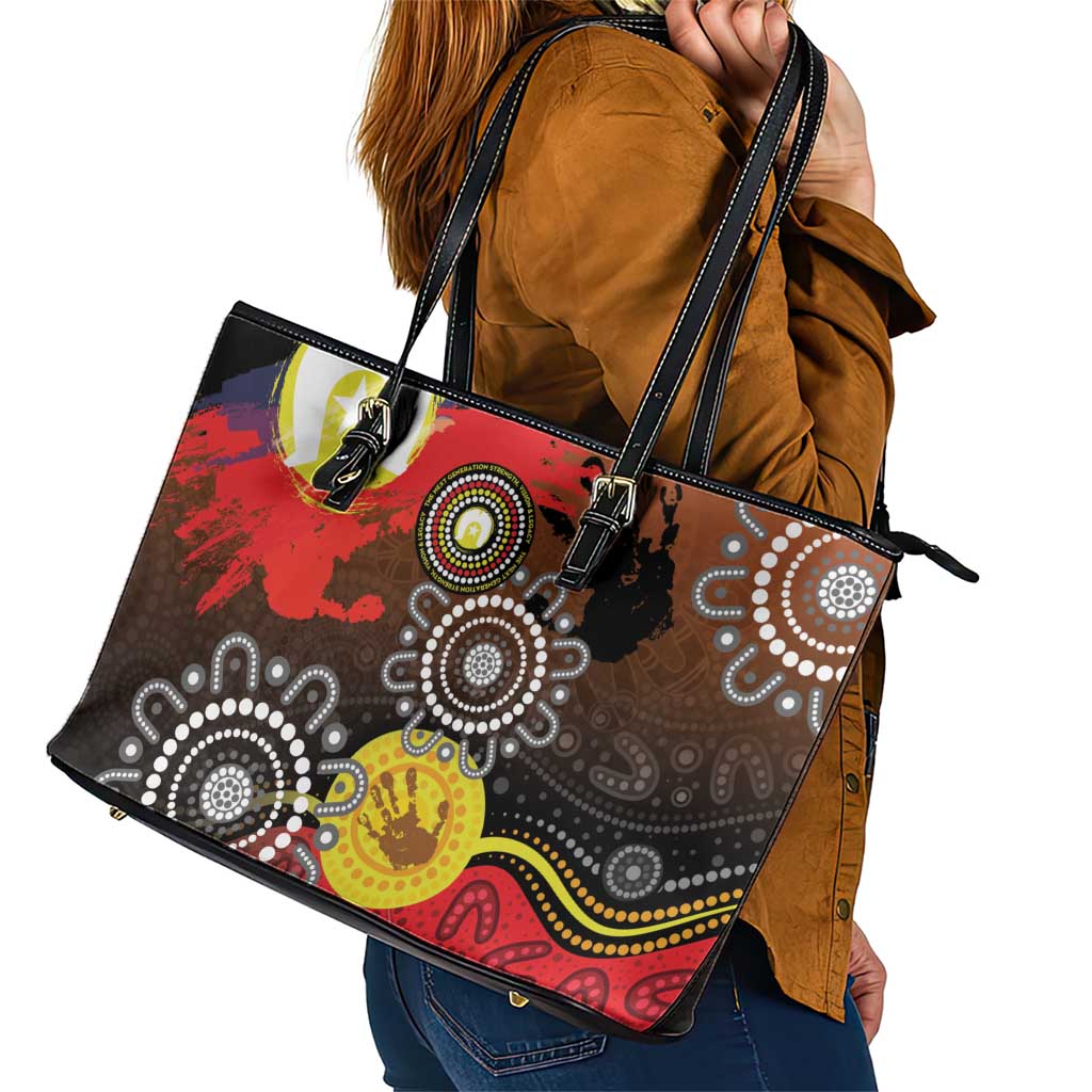 NAIDOC 2025 The Next Generation Leather Tote Bag Aboriginal-Islanders Inspired Story