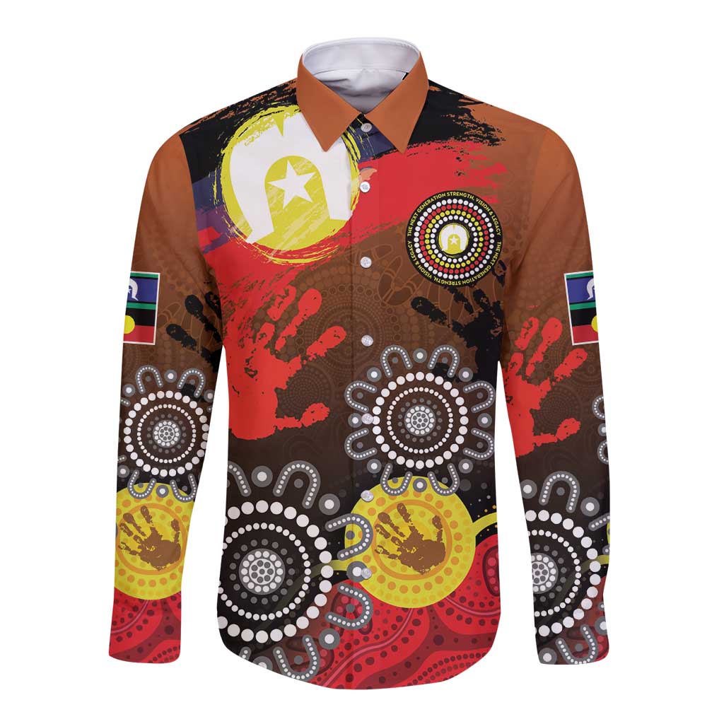 NAIDOC 2025 The Next Generation Long Sleeve Button Shirt Aboriginal-Islanders Inspired Story