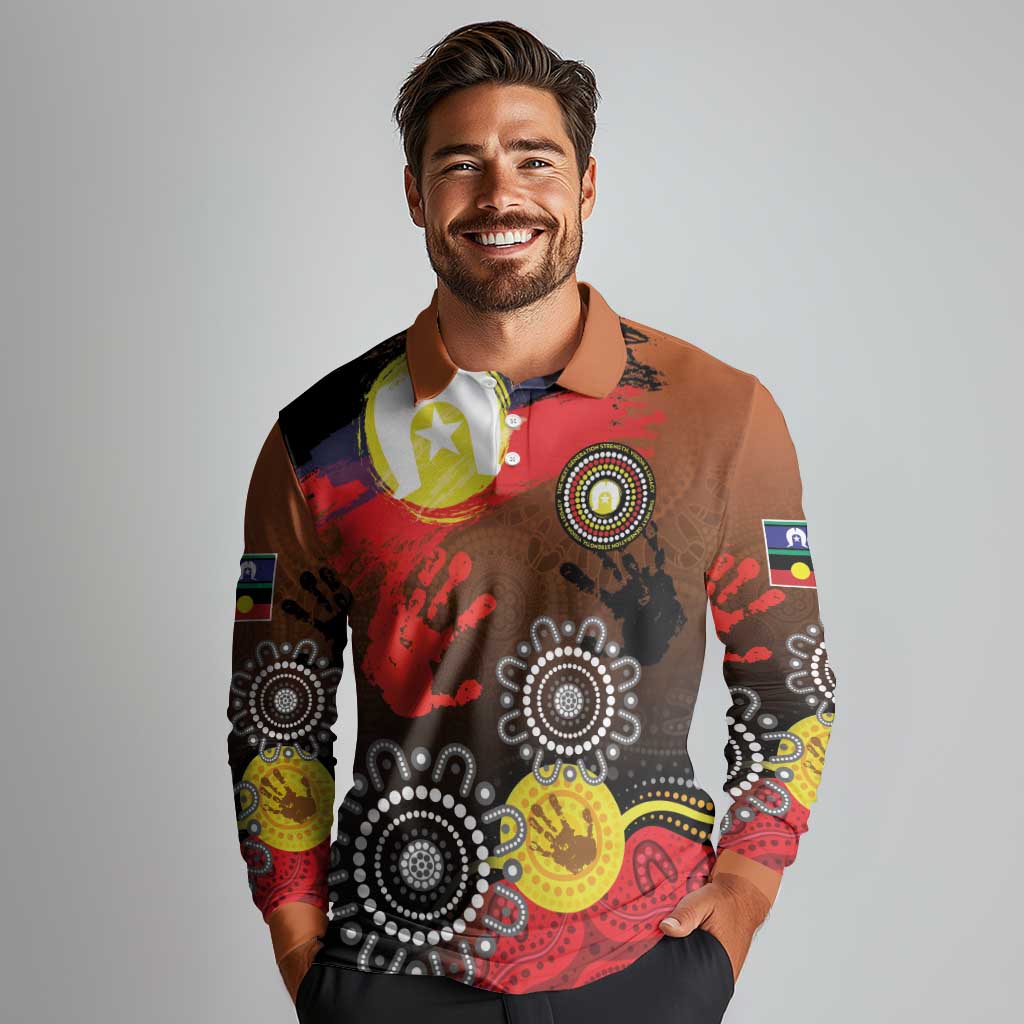 NAIDOC 2025 The Next Generation Long Sleeve Polo Shirt Aboriginal-Islanders Inspired Story