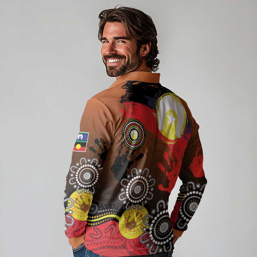 NAIDOC 2025 The Next Generation Long Sleeve Polo Shirt Aboriginal-Islanders Inspired Story