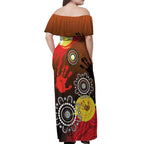 NAIDOC 2025 The Next Generation Off Shoulder Maxi Dress Aboriginal-Islanders Inspired Story