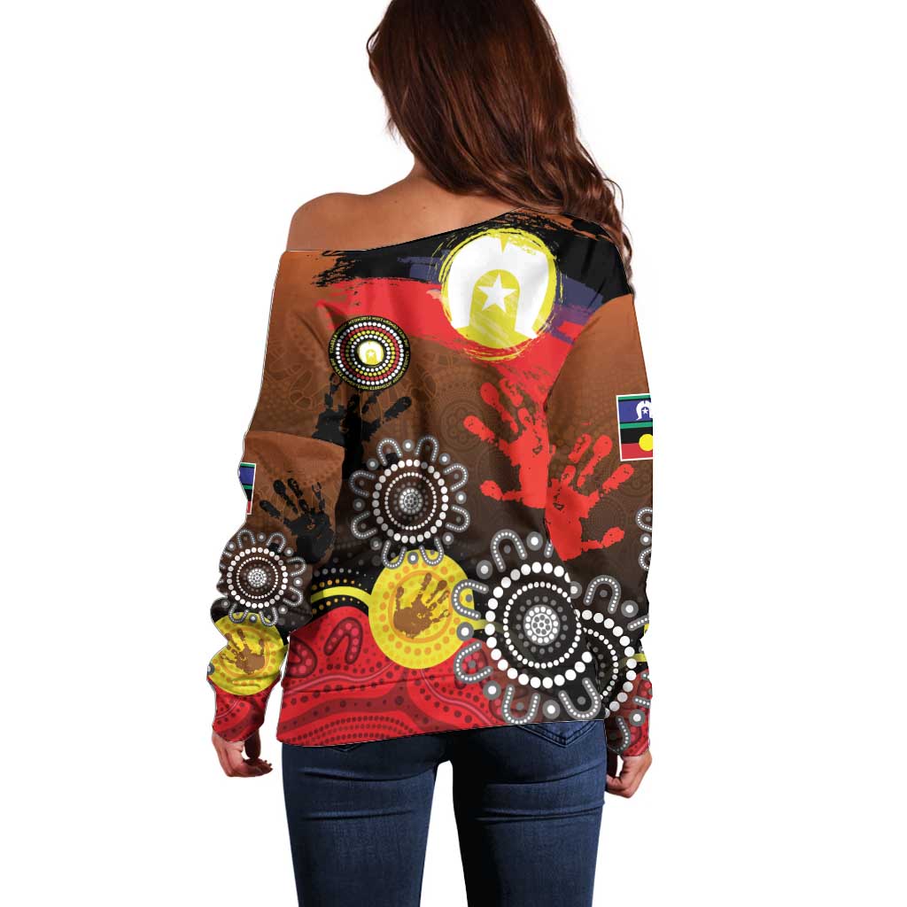 NAIDOC 2025 The Next Generation Off Shoulder Sweater Aboriginal-Islanders Inspired Story