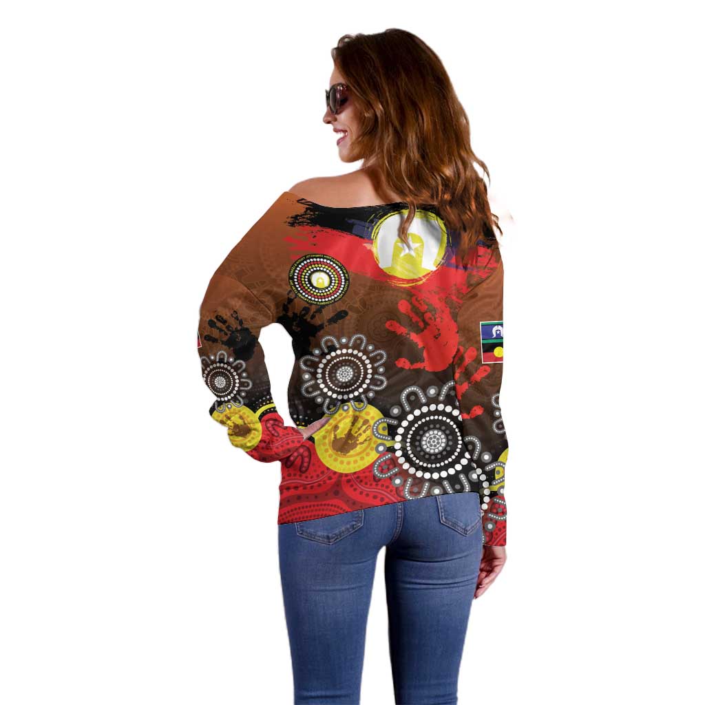 NAIDOC 2025 The Next Generation Off Shoulder Sweater Aboriginal-Islanders Inspired Story
