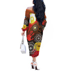 NAIDOC 2025 The Next Generation Off The Shoulder Long Sleeve Dress Aboriginal-Islanders Inspired Story