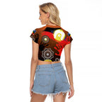 NAIDOC 2025 The Next Generation Raglan Cropped T Shirt Aboriginal-Islanders Inspired Story