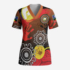 NAIDOC 2025 The Next Generation Scrub Top Aboriginal-Islanders Inspired Story - Aussie Hoodie