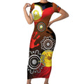 NAIDOC 2025 The Next Generation Short Sleeve Bodycon Dress Aboriginal-Islanders Inspired Story