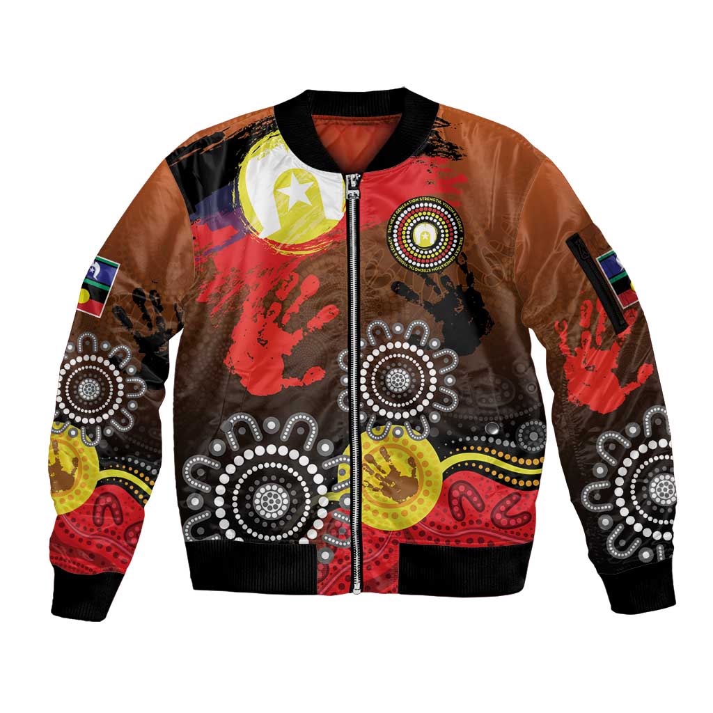 NAIDOC 2025 The Next Generation Sleeve Zip Bomber Jacket Aboriginal-Islanders Inspired Story