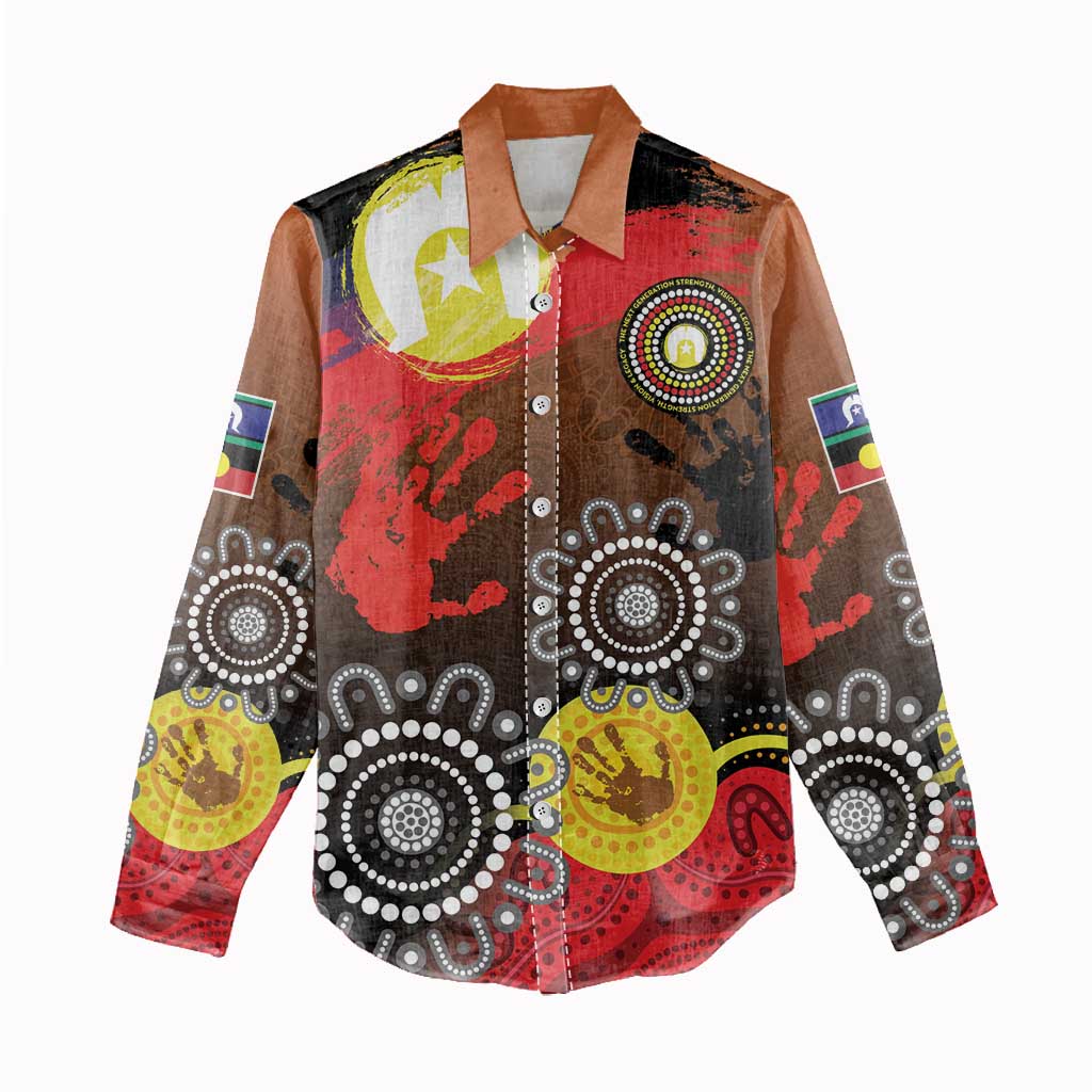 NAIDOC 2025 The Next Generation Women Casual Shirt Aboriginal-Islanders Inspired Story