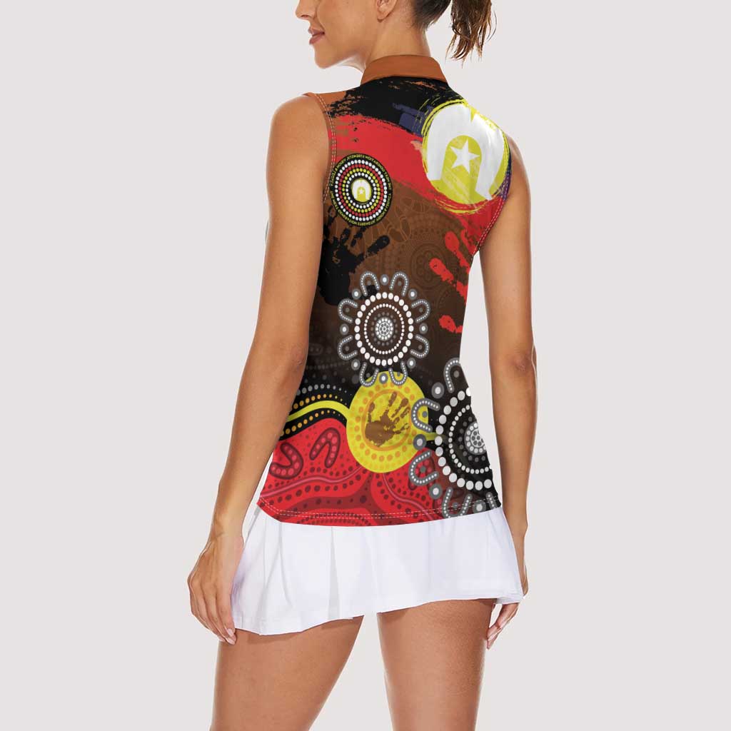 NAIDOC 2025 The Next Generation Women Sleeveless Polo Shirt Aboriginal-Islanders Inspired Story
