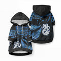 Matariki New Zealand Pet Hoodie Maori Manaia with Paua Shell - Blue