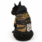 Matariki Stars Manaia with Paua Shell - Gold Pet Hoodie