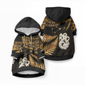 Matariki Stars Manaia with Paua Shell - Gold Pet Hoodie