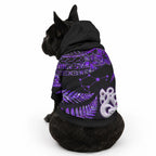 New Zealand Pet Hoodie Matariki NZ Manaia with Paua Shell - Purple