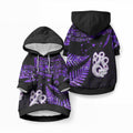 New Zealand Pet Hoodie Matariki NZ Manaia with Paua Shell - Purple
