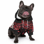 Matariki Pet Hoodie NZ New Year Manaia with Paua Shell - Red
