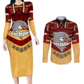 dolphins-rugby-couples-matching-long-sleeve-bodycon-dress-and-long-sleeve-button-shirts-polynesian-and-aboriginal-vibe
