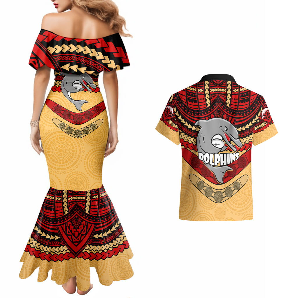 dolphins-rugby-couples-matching-mermaid-dress-and-hawaiian-shirt-polynesian-and-aboriginal-vibe