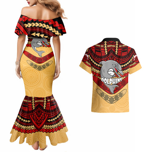dolphins-rugby-couples-matching-mermaid-dress-and-hawaiian-shirt-polynesian-and-aboriginal-vibe