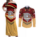 dolphins-rugby-couples-matching-off-shoulder-maxi-dress-and-long-sleeve-button-shirts-polynesian-and-aboriginal-vibe