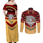 dolphins-rugby-couples-matching-off-shoulder-maxi-dress-and-long-sleeve-button-shirts-polynesian-and-aboriginal-vibe
