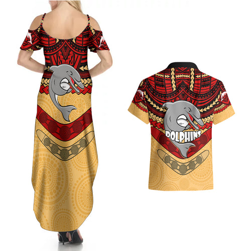 dolphins-rugby-couples-matching-summer-maxi-dress-and-hawaiian-shirt-polynesian-and-aboriginal-vibe