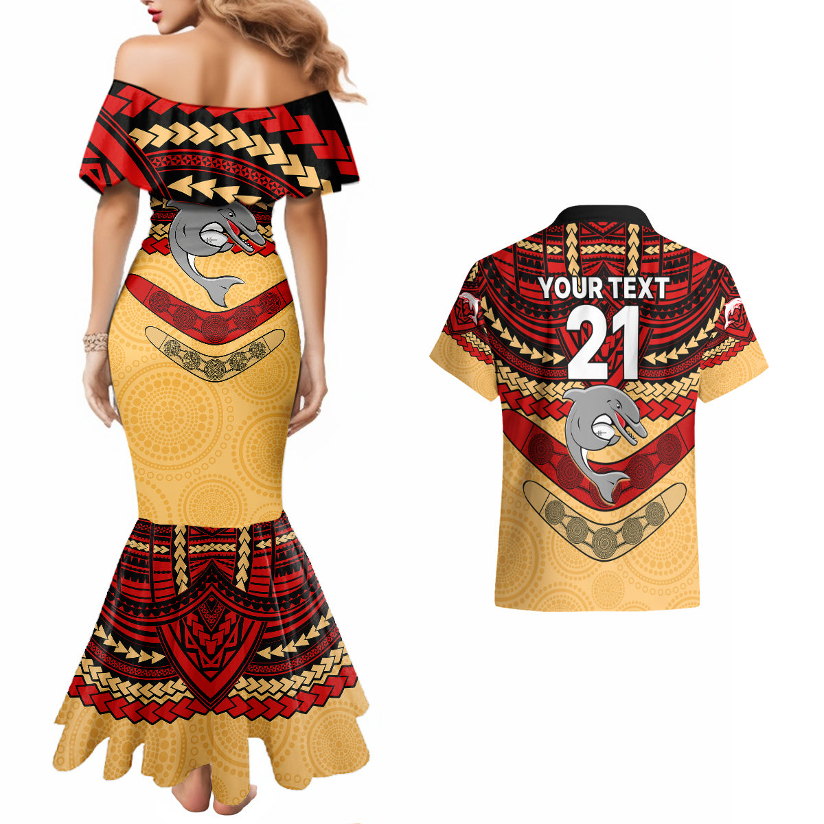 custom-dolphins-rugby-couples-matching-mermaid-dress-and-hawaiian-shirt-polynesian-and-aboriginal-vibe