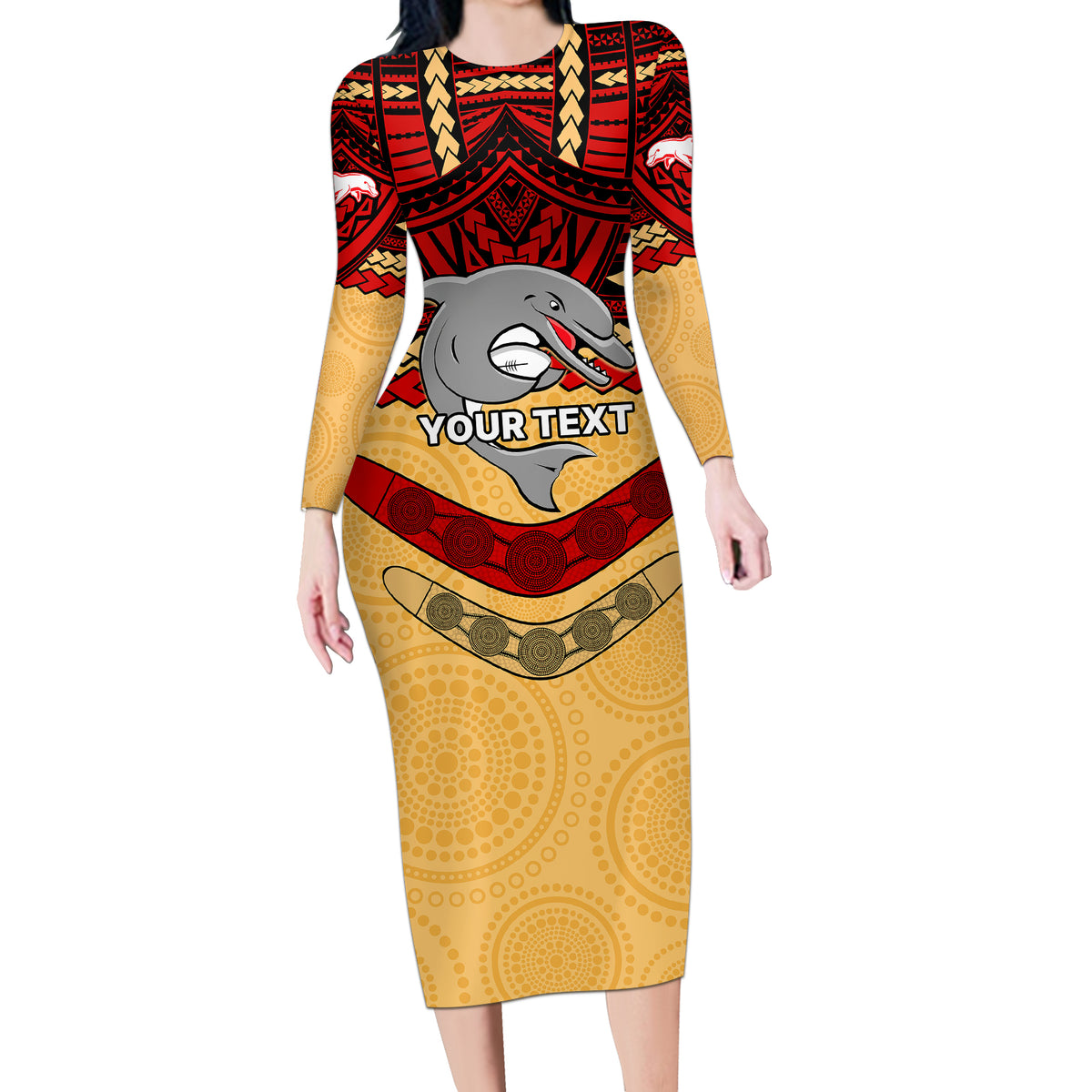 custom-dolphins-rugby-long-sleeve-bodycon-dress-polynesian-and-aboriginal-vibe
