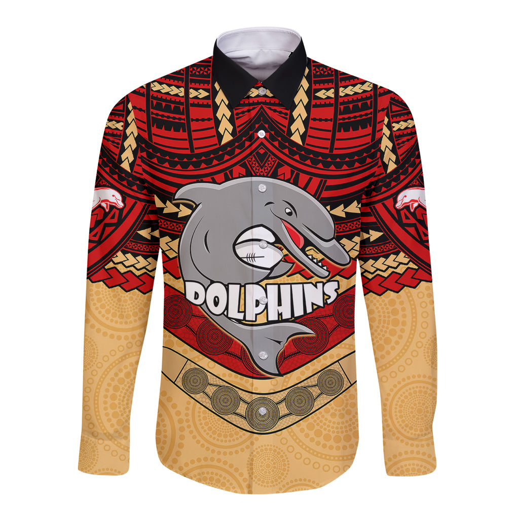 custom-dolphins-rugby-long-sleeve-button-shirt-polynesian-and-aboriginal-vibe