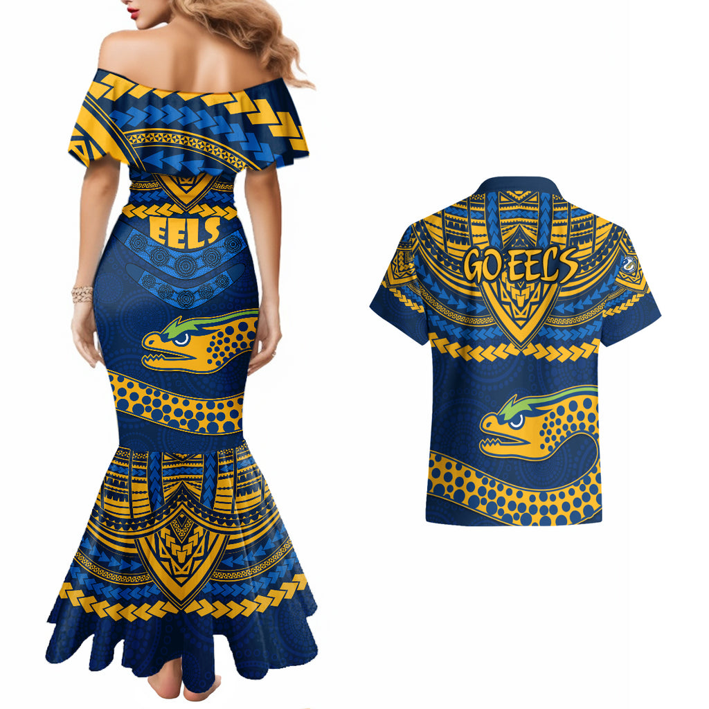 eels-rugby-couples-matching-mermaid-dress-and-hawaiian-shirt-polynesian-and-aboriginal-vibe