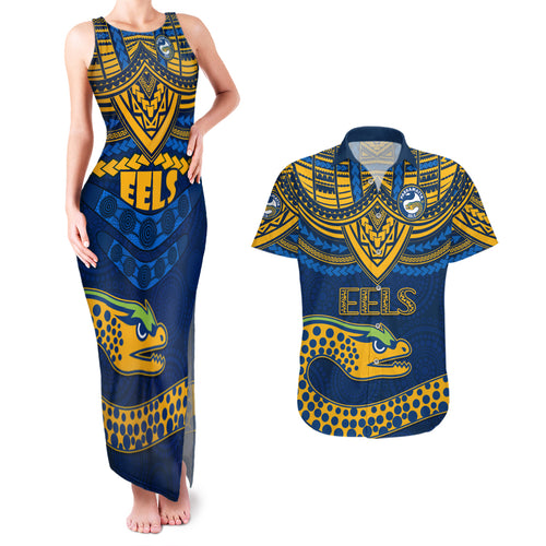 eels-rugby-couples-matching-tank-maxi-dress-and-hawaiian-shirt-polynesian-and-aboriginal-vibe
