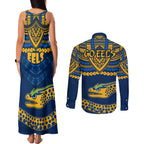eels-rugby-couples-matching-tank-maxi-dress-and-long-sleeve-button-shirts-polynesian-and-aboriginal-vibe