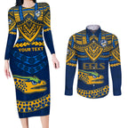 custom-eels-rugby-couples-matching-long-sleeve-bodycon-dress-and-long-sleeve-button-shirts-polynesian-and-aboriginal-vibe
