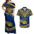 custom-eels-rugby-couples-matching-off-shoulder-maxi-dress-and-hawaiian-shirt-polynesian-and-aboriginal-vibe