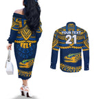 custom-eels-rugby-couples-matching-off-the-shoulder-long-sleeve-dress-and-long-sleeve-button-shirts-polynesian-and-aboriginal-vibe