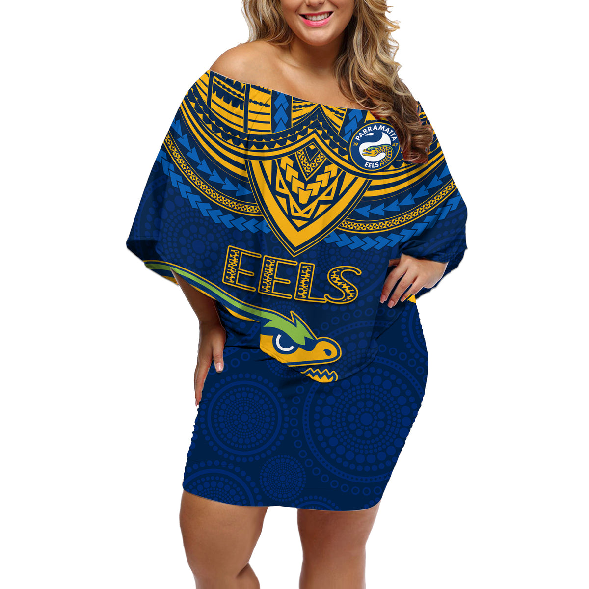 custom-eels-rugby-off-shoulder-short-dress-polynesian-and-aboriginal-vibe