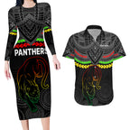 panthers-rugby-couples-matching-long-sleeve-bodycon-dress-and-hawaiian-shirt-polynesian-and-aboriginal-vibe