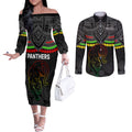 panthers-rugby-couples-matching-off-the-shoulder-long-sleeve-dress-and-long-sleeve-button-shirts-polynesian-and-aboriginal-vibe