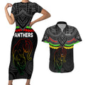 panthers-rugby-couples-matching-short-sleeve-bodycon-dress-and-hawaiian-shirt-polynesian-and-aboriginal-vibe