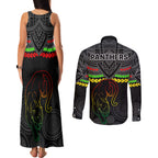 panthers-rugby-couples-matching-tank-maxi-dress-and-long-sleeve-button-shirts-polynesian-and-aboriginal-vibe