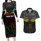 custom-panthers-rugby-couples-matching-long-sleeve-bodycon-dress-and-hawaiian-shirt-polynesian-and-aboriginal-vibe