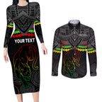 custom-panthers-rugby-couples-matching-long-sleeve-bodycon-dress-and-long-sleeve-button-shirts-polynesian-and-aboriginal-vibe