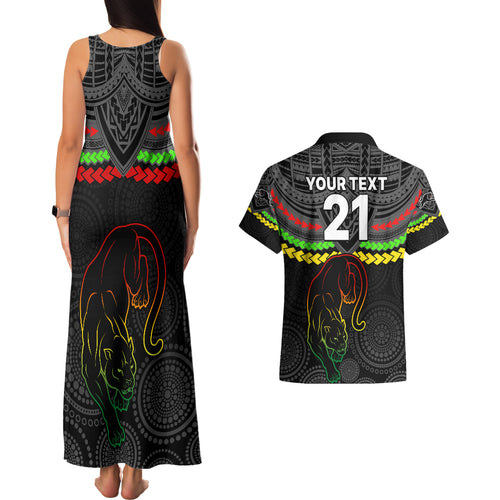 custom-panthers-rugby-couples-matching-tank-maxi-dress-and-hawaiian-shirt-polynesian-and-aboriginal-vibe