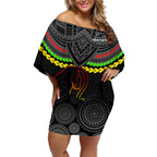 custom-panthers-rugby-off-shoulder-short-dress-polynesian-and-aboriginal-vibe