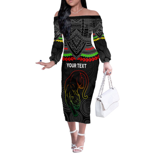 custom-panthers-rugby-off-the-shoulder-long-sleeve-dress-polynesian-and-aboriginal-vibe