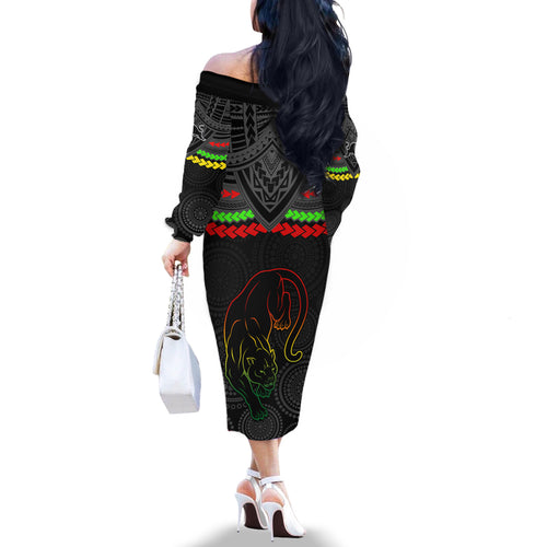 custom-panthers-rugby-off-the-shoulder-long-sleeve-dress-polynesian-and-aboriginal-vibe